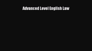 Read Advanced Level English Law Ebook Free