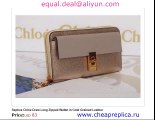 Chloe Drew Long Zipped Wallet in Gold Leather for Sale