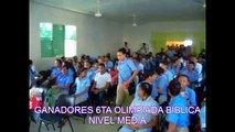 GANADORES 6TA OLIMPIADA BIBLICA NIVEL MEDIA