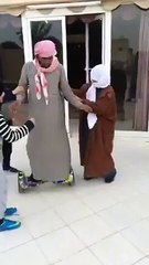 Grandpa is trying my new scooter...LMAO!!!