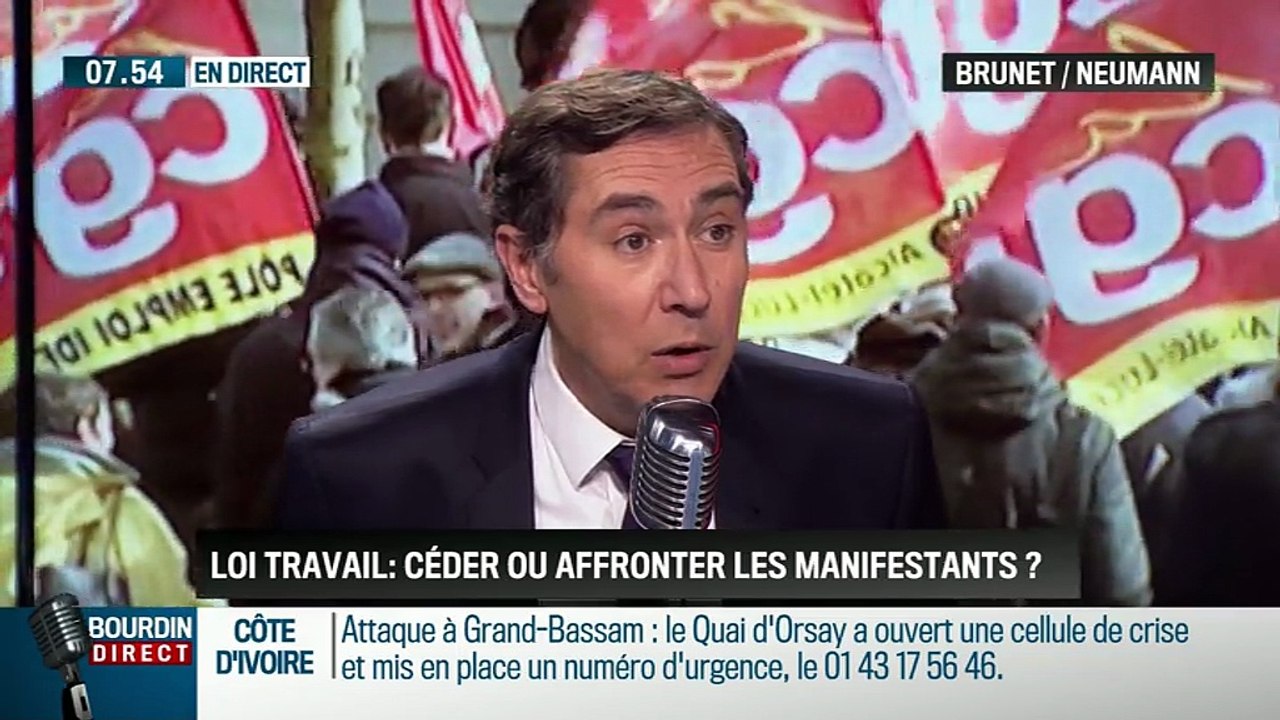 Brunet & Neumann : "C'est aux syndicats réformistes que va revenir le sort de la loi El Khomri"- 14/03