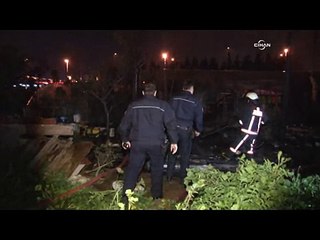 Kimsesiz şahıs tahta barakada yanarak can verdi