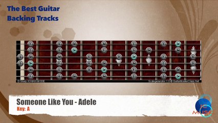 Someone Like You - Adele Guitar Backing Track with scale chart