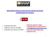 Global Wireless Audio Devices Industry 2016 Market Research Report