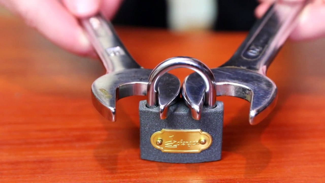 How to open a lock with a nut wrench