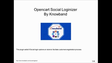 Opencart Social Loginizer By Knowband