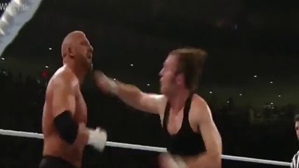 Dean Ambrose vs Triple H full and real match of road block 2016