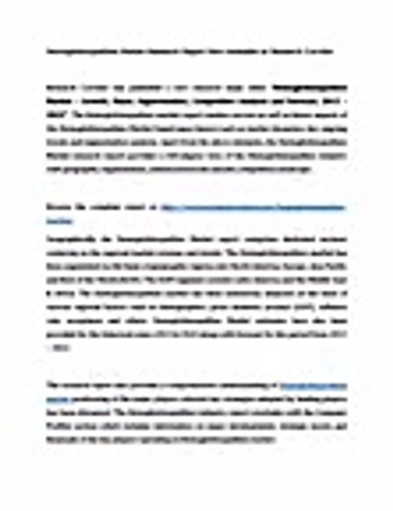 Hemoglobinopathies Market Opportunities Trends, Size And Market Share to 2022