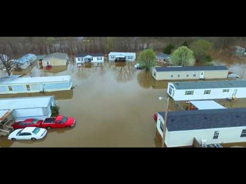 Drone Footage Shows Severe Flooding in Bossier Parish, Louisiana