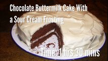 Chocolate Buttermilk Cake With a Sour Cream Frosting Recipe