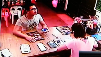 Thief spotted on cctv camera