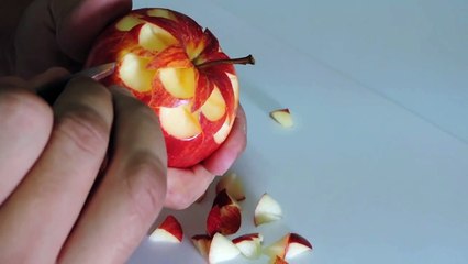 How to make apple sculpture - J.Pereira-Art Carving