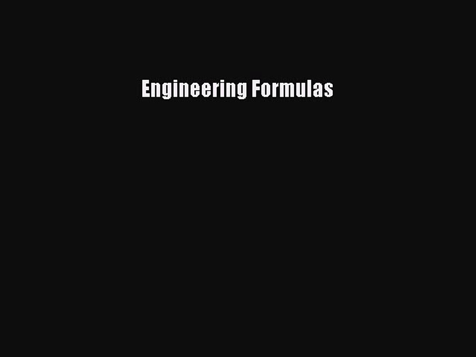 PDF Engineering Formulas  EBook