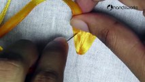 Hand Embroidery Stitches Tutorial _ Ribbon Work HandiWorks #38