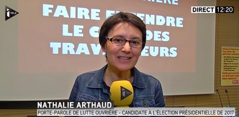 Nathalie Arthaud annonce sa candidature à l'élection présidentielle en 2017
