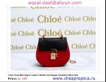 Chloe Drew Mini Bag Black Red Leather Replica for Sale