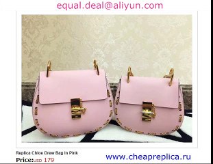Chloe Drew Bag In Pink Real Leather for Sale