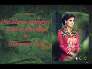 Dia Mirza Designer Salwar Kameez Collection at Glamzon