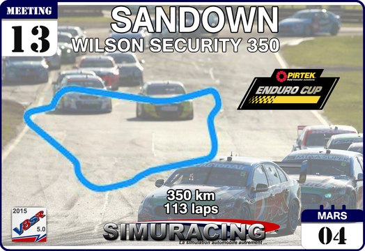Tour de piste à Sandown en Holden Commodore V8 Supercars sur Rfactor 1