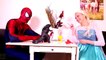 Pink Spidergirl & Spiderman vs T-Rex - Godzilla! w- Frozen Elsa Fun Superhero Movie in Real Life -)