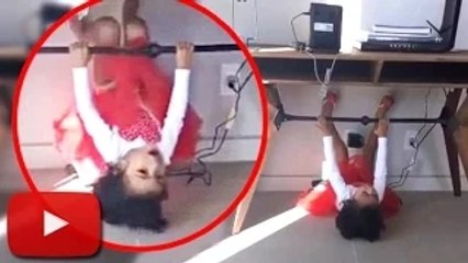 North West Hangs Upside Down In CUTE Video _ Kim Kardashian