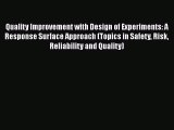 [PDF] Quality Improvement with Design of Experiments: A Response Surface Approach (Topics in