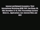 Read Internet and Network Economics: Third International WorkshopWINE 2007 San Diego CA USA