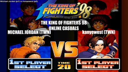 [HD] - Fightcade - KOF 98 Online match - Michael Jordan (Taiwan) vs. kanyewest (Taiwan)