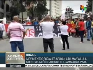 Brasil: simpatizantes de Dilma y Lula se movilizan a su favor