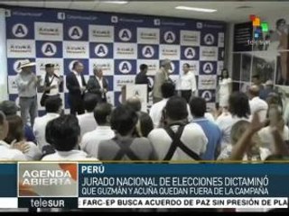 Perú: JNE reafirma exclusión de Acuña y Guzmán de la presidencial