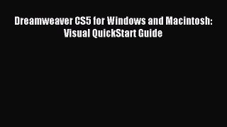 Read Dreamweaver CS5 for Windows and Macintosh: Visual QuickStart Guide Ebook Online