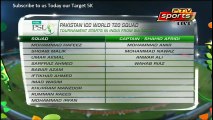 Pakistani Cricket team Squad For ICC T20 Worldcup 2016