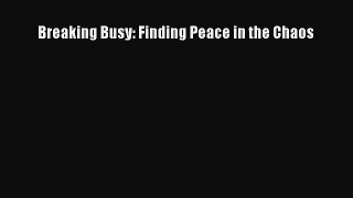 Read Breaking Busy: Finding Peace in the Chaos Ebook