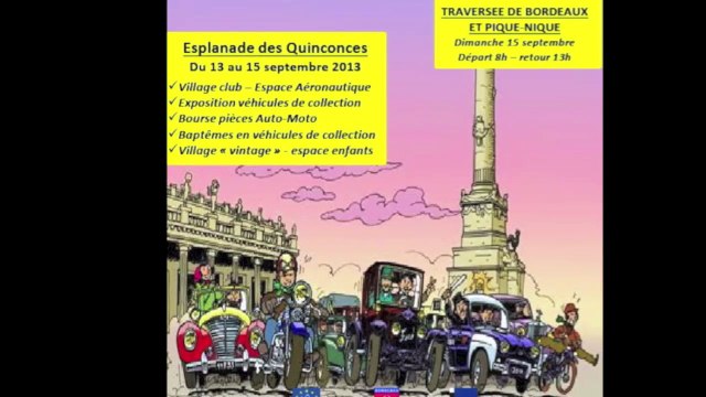 Traversée de Bordeaux 2013 Voitures de collection