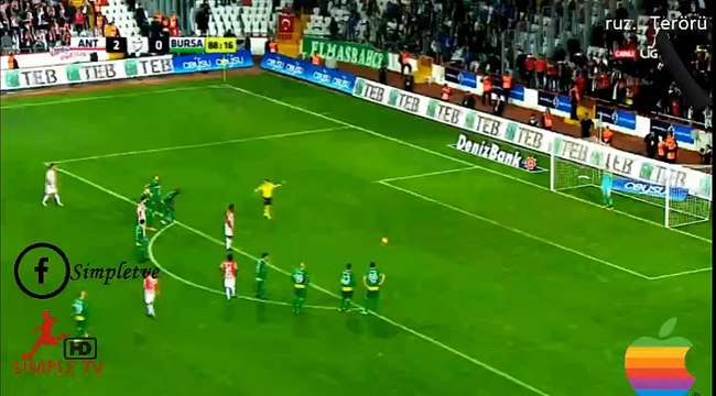 Samuel Eto'o goal-Antalyaspor 3 - 0 Bursaspor-TURKEY: Super Lig-14.03.2016