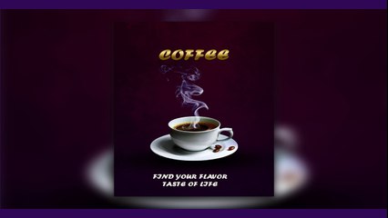 Photoshop tutorials | Coffee flyer cover