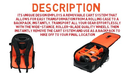 Sleek Professional Lightweight Two Column Trolley Camera Backpack