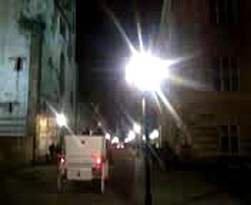 Krakau - Grodzka street at night within warm winter