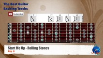 Start Me Up - Rolling Stones Guitar Backing Track with scale chart and chords