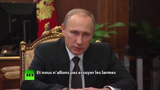 Vladimir Poutine menace  Daesh et promet des représailles.