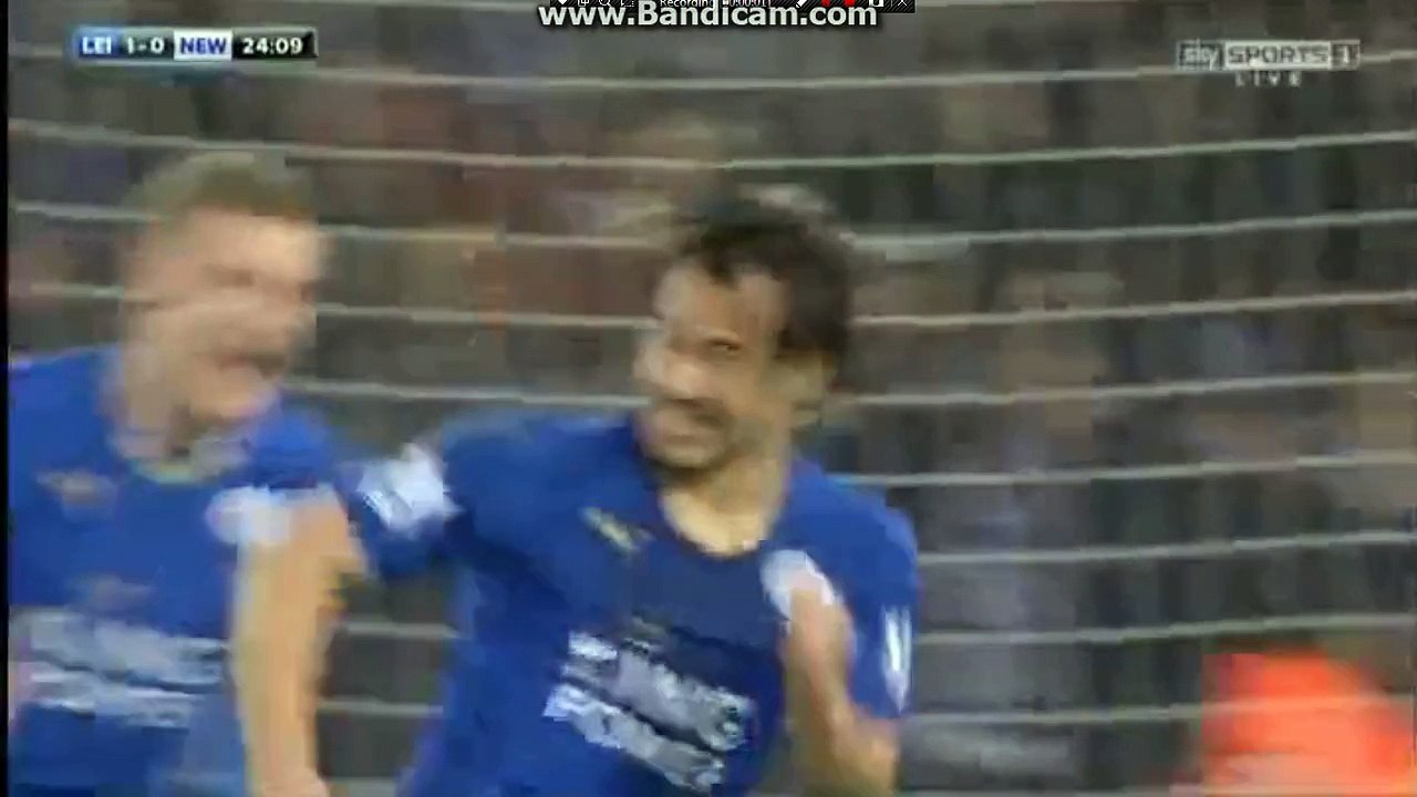 What a wonderful goaaaal Okazaki - Leicester 1 - 0 Newcatle United -- 14.03.2016