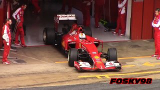 F1 2015 Test Montmeló Day 3 Pit Stops, Max Attack and McLaren failure