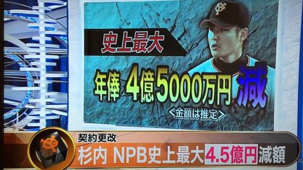 巨人杉内の減額がヤバすぎる！すぽると 【契約更改】