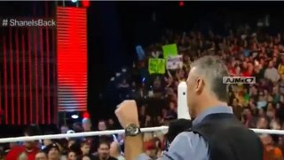 WWE RAW 3/7/16 Shane McMahon vs Vince McMahon Security