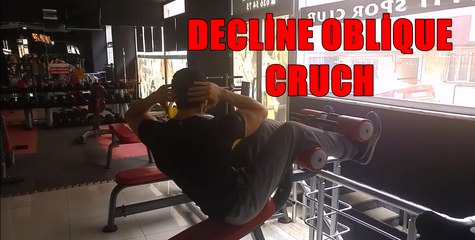 Vücut Geliştirme Hareketleri - Decline Oblique Crunch
