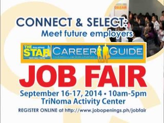 Sept 16-17 Career Guide Job Fair at TriNoma