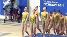 North Korean Girls Synchronized Swimming at the Olympic