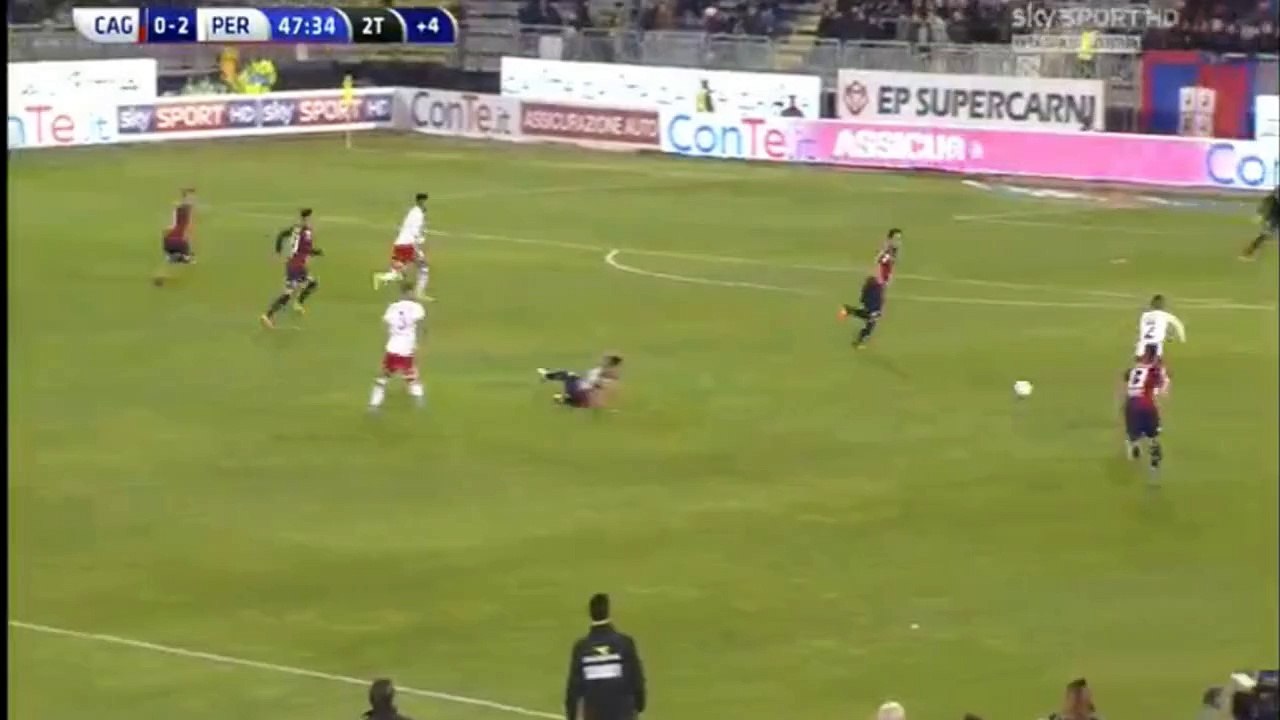 Milos M. GOAL - Cagliari 0-2 Perugia 14.03.2016