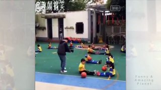 Niños realizan fantástica coreografía basquetbol