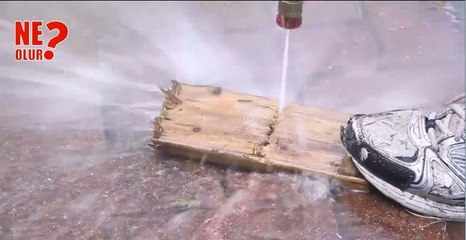 Tazyikli suyu tahtaya sıkarsak ne olur #odun #su #neolur